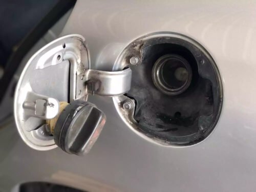 check fuel fill inlet warning in cars 